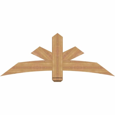 Ekena Millwork Alberta Smooth Timber Gable Bracket, Western Red Cedar, 60"W x 22"H x 5 1/2"D x 5 1/2"F, 9/12 Pitch GBW060X22X0606ALB00SWR
